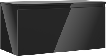 Mexen Orio koupelnová skříňka pod umyvadlo 100 cm s deskou, 1 zásuvka, černý lesk - 91A10-10047-1-BFC70