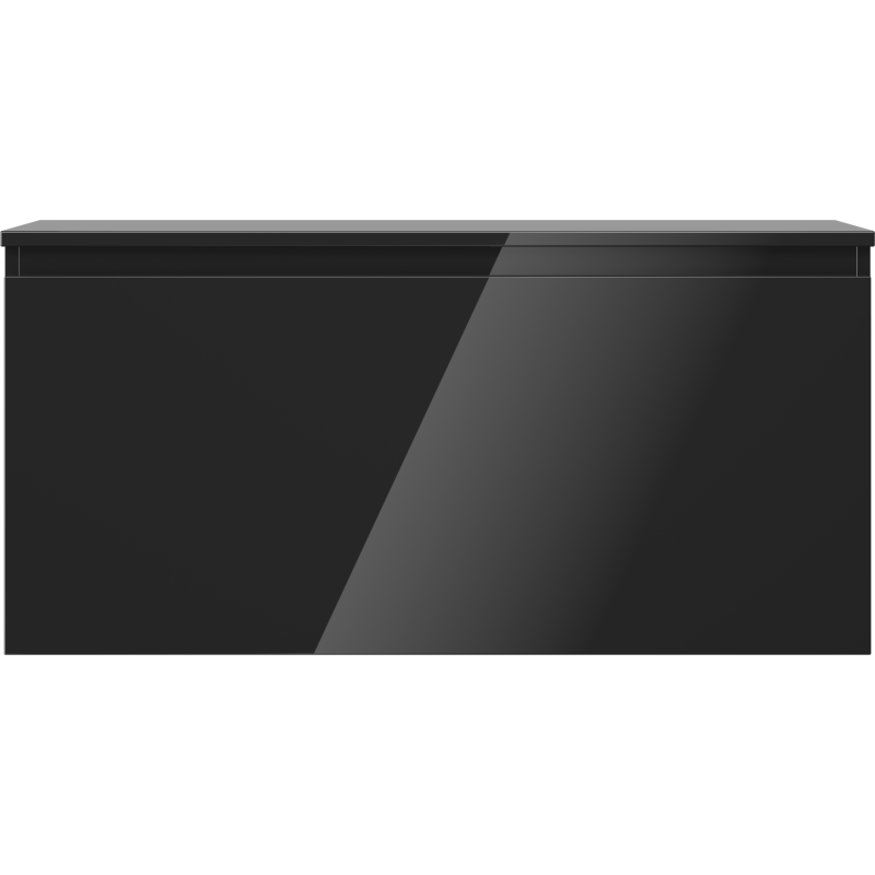 Mexen Orio koupelnová skříňka pod umyvadlo 100 cm s deskou, 1 zásuvka, černý lesk - 91A10-10047-1-BFC70