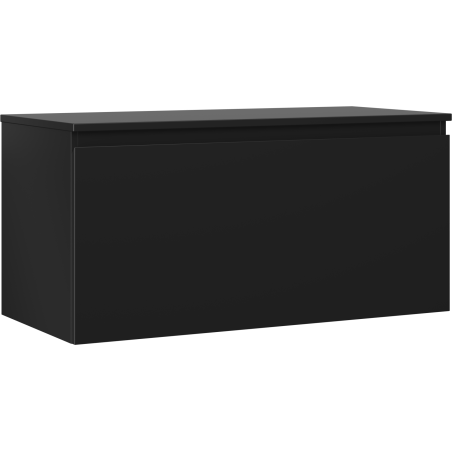 Mexen Orio koupelnová skříňka pod umyvadlo 100 cm s deskou, 1 zásuvka, černá matná - 91A10-10047-1-BFC71