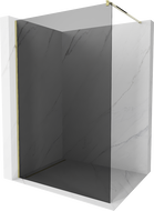 Mexen Kioto sprchová stěna Walk-in 100 x 200 cm, grafit 8 mm, zlatá - 800-100-101-50-40