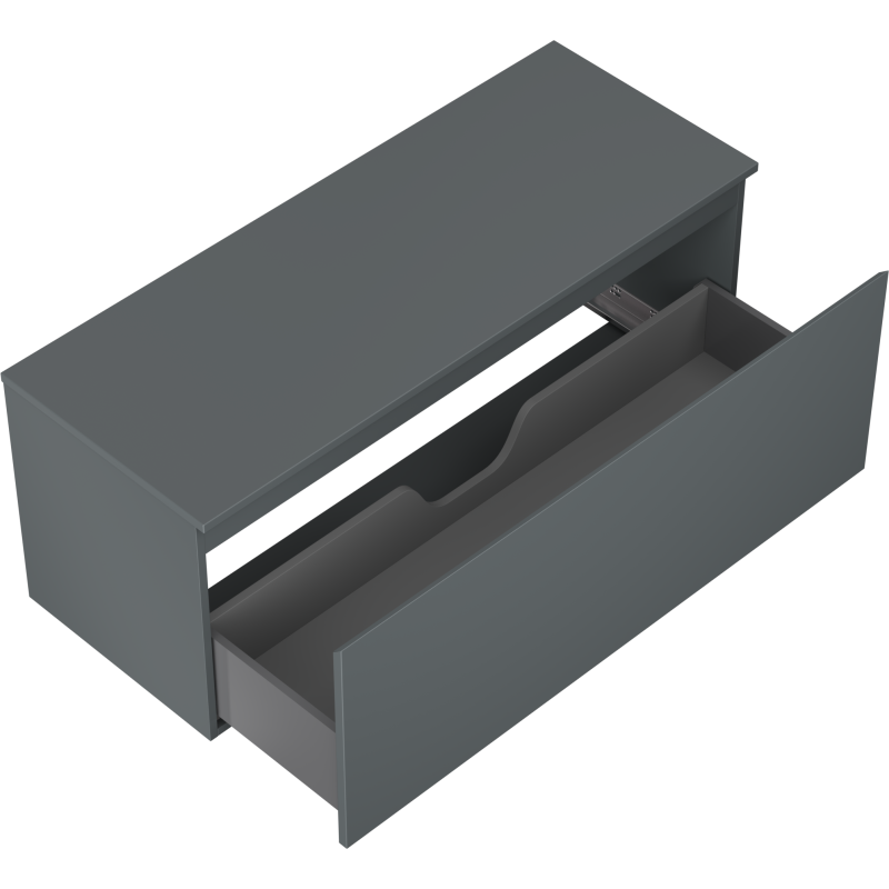 Mexen Orio koupelnová skříňka pod umyvadlo 120 cm s deskou, 1 zásuvka, grafit mat - 91A10-12047-1-BFC66