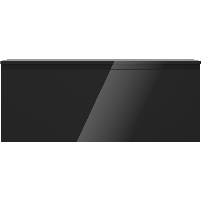 Mexen Orio koupelnová skříňka pod umyvadlo 120 cm s deskou, 1 zásuvka, černý lesk - 91A10-12047-1-BFC70