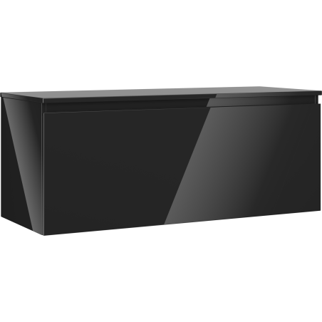 Mexen Orio koupelnová skříňka pod umyvadlo 120 cm s deskou, 1 zásuvka, černý lesk - 91A10-12047-1-BFC70