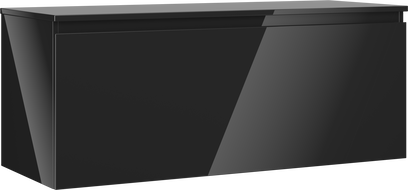 Mexen Orio koupelnová skříňka pod umyvadlo 120 cm s deskou, 1 zásuvka, černý lesk - 91A10-12047-1-BFC70