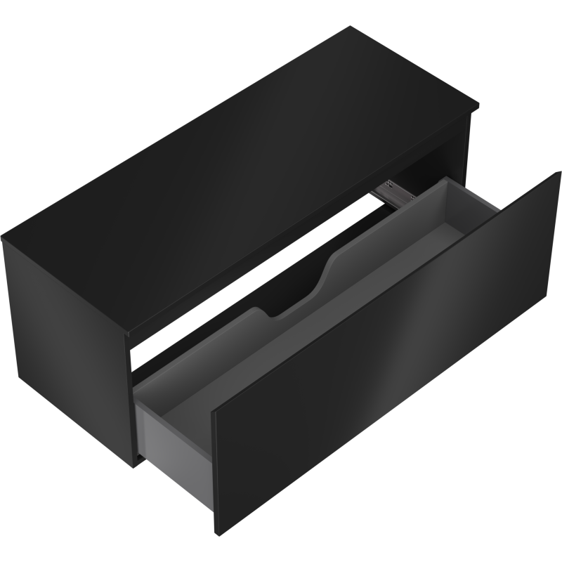 Mexen Orio koupelnová skříňka pod umyvadlo 120 cm s deskou, 1 zásuvka, černá mat - 91A10-12047-1-BFC71