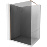 Mexen Kioto sprchová zástěna Walk-in 80 x 200 cm, grafit 8 mm, růžové zlato - 800-080-101-60-40