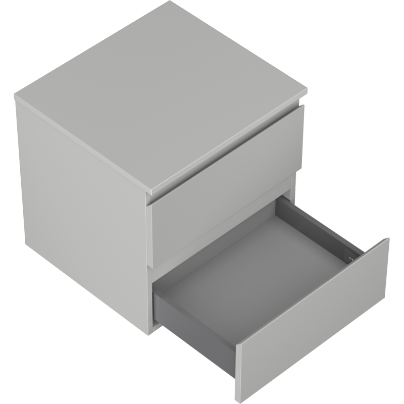 Mexen Orio koupelnová skříňka pod umyvadlo 50 cm s deskou, 2 zásuvky, šedá matná - 91A10-05047-2-BFFC62