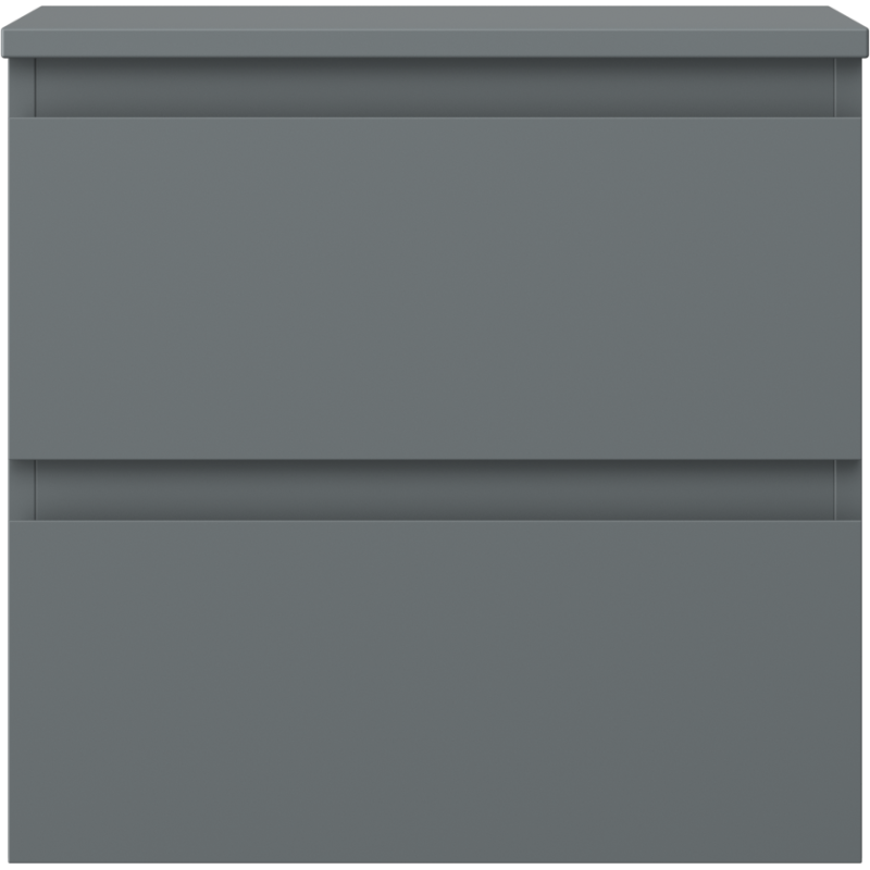 Mexen Orio koupelnová skříňka pod umyvadlo 50 cm s deskou, 2 zásuvky, grafit mat - 91A10-05047-2-BFFC66