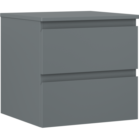 Mexen Orio koupelnová skříňka pod umyvadlo 50 cm s deskou, 2 zásuvky, grafit mat - 91A10-05047-2-BFFC66