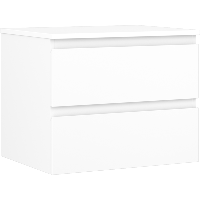 Mexen Orio koupelnová skříňka pod umyvadlo 60 cm s deskou, 2 zásuvky, bílá mat - 91A10-06047-2-BFFC01