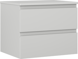 Mexen Orio koupelnová skříňka pod umyvadlo 60 cm s deskou, 2 zásuvky, šedá mat - 91A10-06047-2-BFFC62