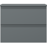 Mexen Orio koupelnová skříňka pod umyvadlo 60 cm s deskou, 2 zásuvky, matná grafitová - 91A10-06047-2-BFFC66