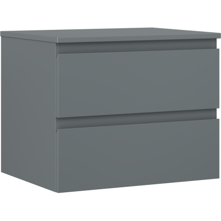 Mexen Orio koupelnová skříňka pod umyvadlo 60 cm s deskou, 2 zásuvky, matná grafitová - 91A10-06047-2-BFFC66