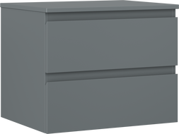 Mexen Orio koupelnová skříňka pod umyvadlo 60 cm s deskou, 2 zásuvky, matná grafitová - 91A10-06047-2-BFFC66