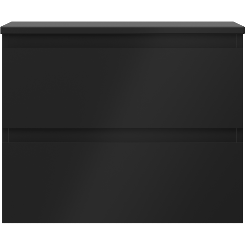 Mexen Orio koupelnová skříňka pod umyvadlo 60 cm s deskou, 2 zásuvky, černá matná - 91A10-06047-2-BFFC71