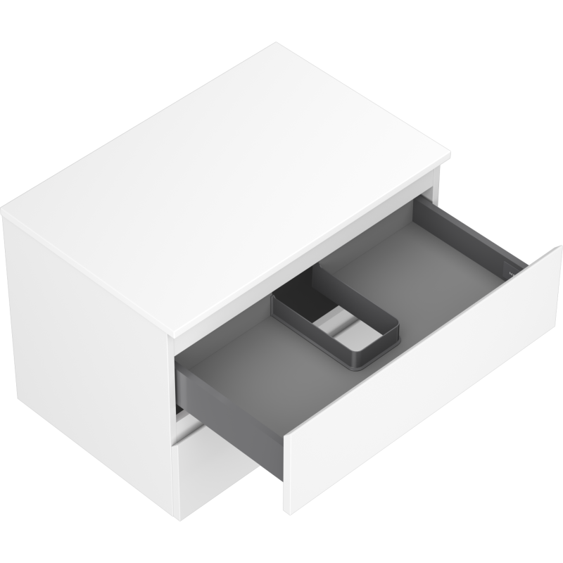 Mexen Orio skříňka pod umyvadlo 70 cm s deskou, 2 zásuvky, bílá matná - 91A10-07047-2-BFFC01