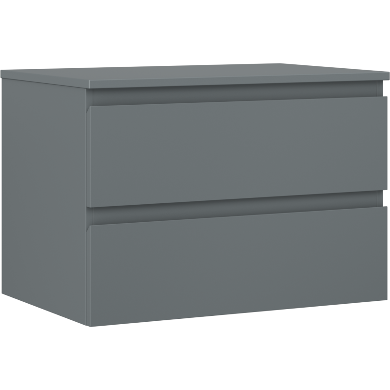 Mexen Orio koupelnová skříňka pod umyvadlo 70 cm s deskou, 2 zásuvky, grafit mat - 91A10-07047-2-BFFC66