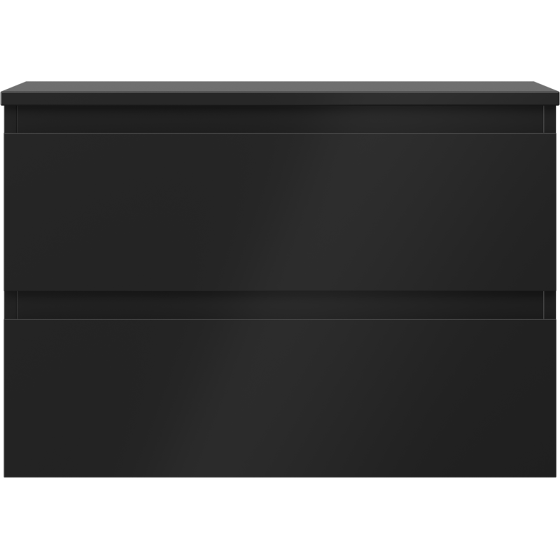 Mexen Orio koupelnová skříňka pod umyvadlo 70 cm s deskou, 2 zásuvky, černá matná - 91A10-07047-2-BFFC71