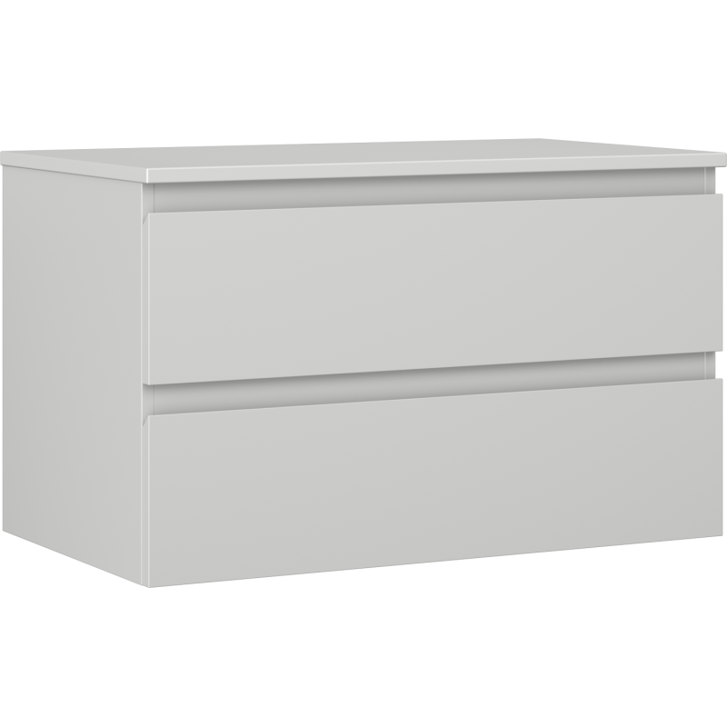 Mexen Orio koupelnová skříňka pod umyvadlo 80 cm s deskou, 2 zásuvky, šedá mat - 91A10-08047-2-BFFC62