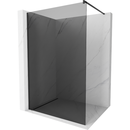 Mexen Kioto sprchová stěna Walk-in 90 x 200 cm, grafit 8 mm, černá - 800-090-101-70-40