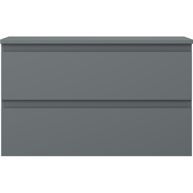 Mexen Orio koupelnová skříňka pod umyvadlo 80 cm s deskou, 2 zásuvky, grafit mat - 91A10-08047-2-BFFC66