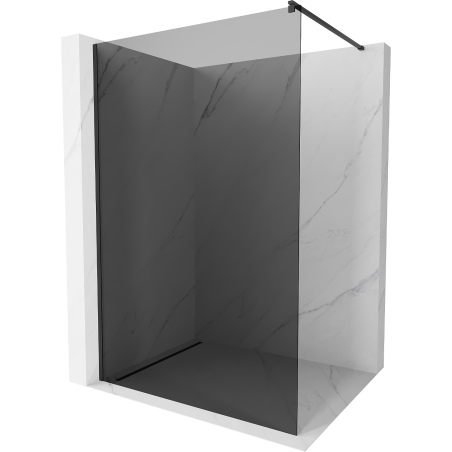 Mexen Kioto sprchová stěna Walk-in 100 x 200 cm, grafit 8 mm, černá - 800-100-101-70-40