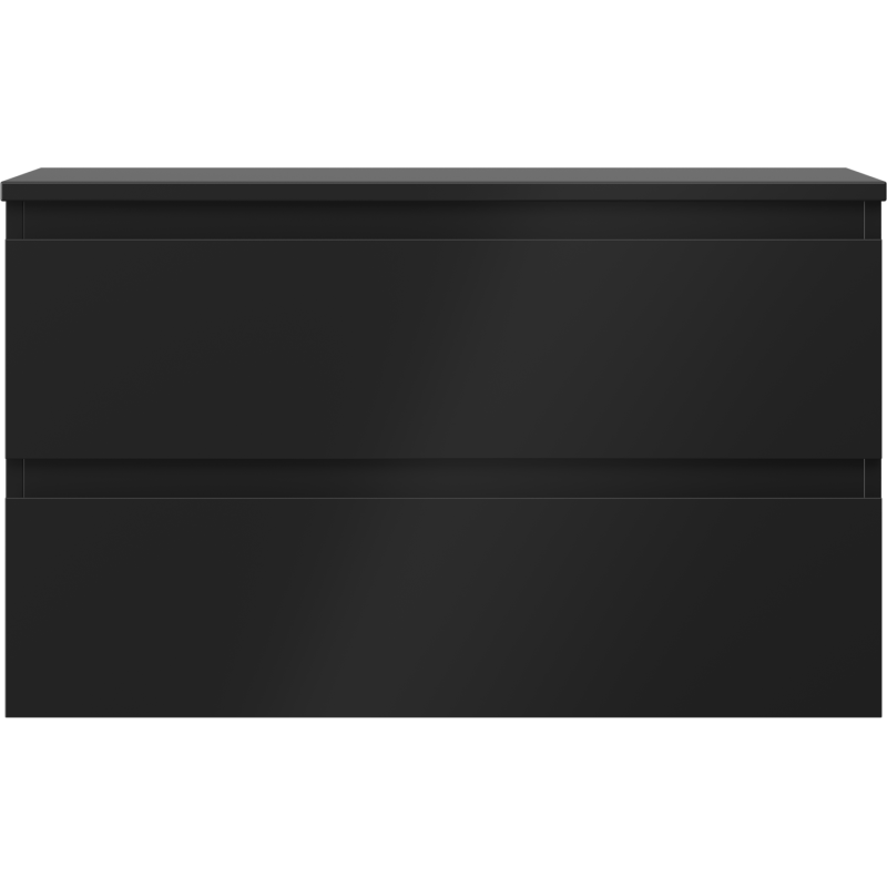 Mexen Orio koupelnová skříňka pod umyvadlo 80 cm s deskou, 2 zásuvky, černá matná - 91A10-08047-2-BFFC71