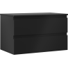 Mexen Orio koupelnová skříňka pod umyvadlo 80 cm s deskou, 2 zásuvky, černá matná - 91A10-08047-2-BFFC71
