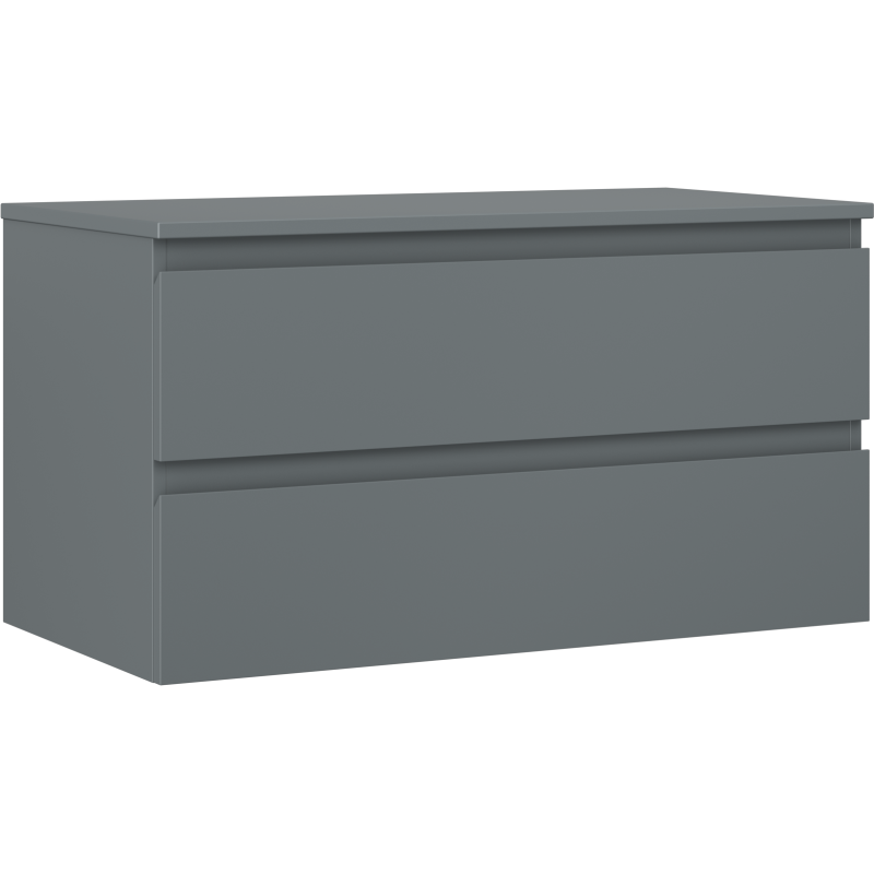 Mexen Orio koupelnová skříňka pod umyvadlo 90 cm s pracovní deskou, 2 zásuvky, grafit mat - 91A10-09047-2-BFFC66