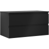 Mexen Orio koupelnová skříňka pod umyvadlo 90 cm s deskou, 2 zásuvky, černá mat - 91A10-09047-2-BFFC71