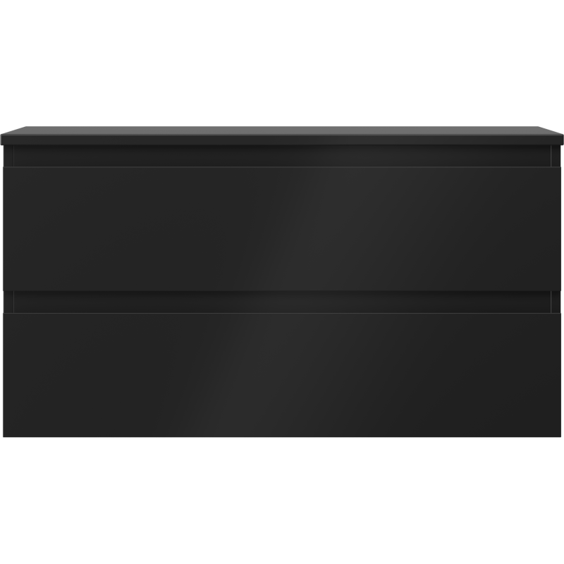 Mexen Orio koupelnová skříňka pod umyvadlo 90 cm s deskou, 2 zásuvky, černá mat - 91A10-09047-2-BFFC71