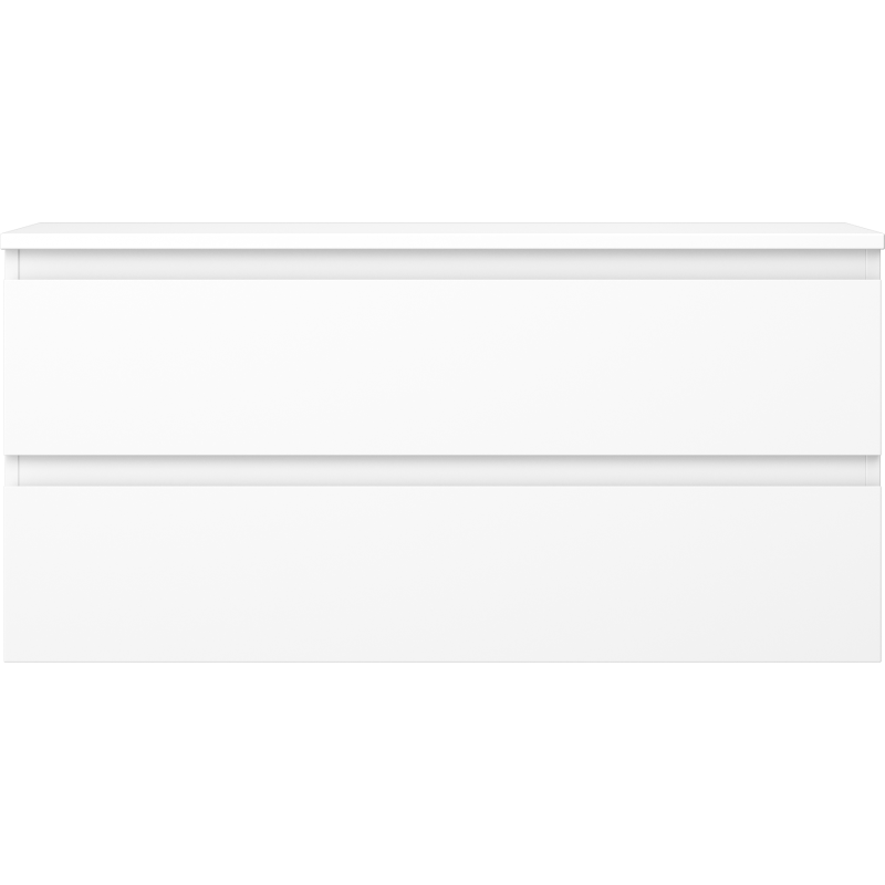 Mexen Orio koupelnová skříňka pod umyvadlo 100 cm s deskou, 2 zásuvky, bílá matná - 91A10-10047-2-BFFC01