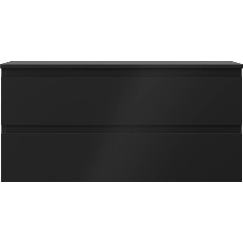 Mexen Orio koupelnová skříňka pod umyvadlo 100 cm s deskou, 2 zásuvky, černá mat - 91A10-10047-2-BFFC71