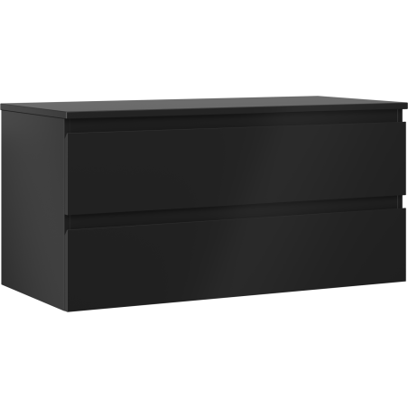 Mexen Orio koupelnová skříňka pod umyvadlo 100 cm s deskou, 2 zásuvky, černá mat - 91A10-10047-2-BFFC71