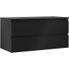 Mexen Orio koupelnová skříňka pod umyvadlo 100 cm s deskou, 2 zásuvky, černá mat - 91A10-10047-2-BFFC71