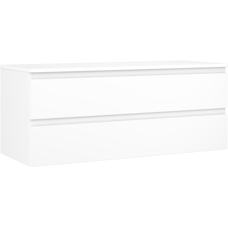 Mexen Orio koupelnová skříňka pod umyvadlo 120 cm s deskou, 2 zásuvky, bílá matná - 91A10-12047-2-BFFC01