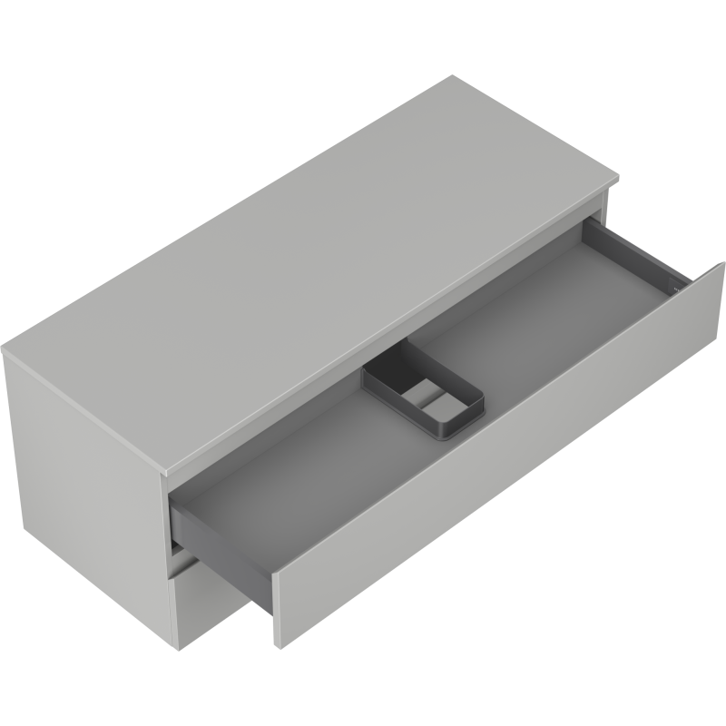 Mexen Orio koupelnová skříňka pod umyvadlo 120 cm s deskou, 2 zásuvky, šedá mat - 91A10-12047-2-BFFC62