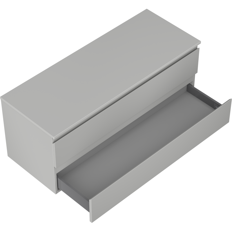 Mexen Orio koupelnová skříňka pod umyvadlo 120 cm s deskou, 2 zásuvky, šedá mat - 91A10-12047-2-BFFC62