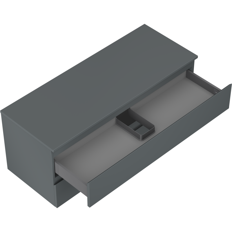 Mexen Orio koupelnová skříňka pod umyvadlo 120 cm s deskou, 2 zásuvky, grafit mat - 91A10-12047-2-BFFC66
