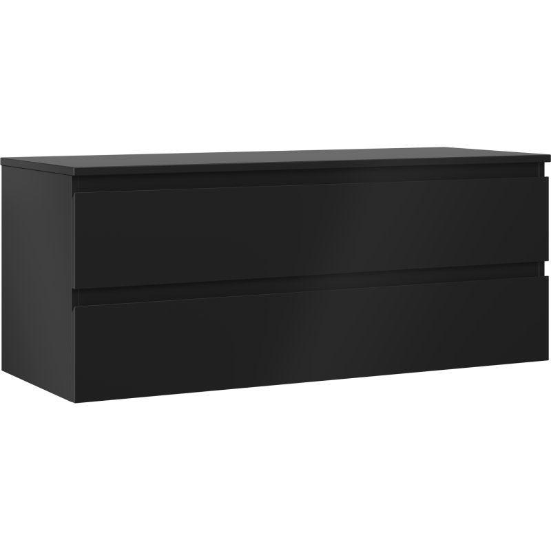 Mexen Orio koupelnová skříňka pod umyvadlo 120 cm s deskou, 2 zásuvky, černý mat - 91A10-12047-2-BFFC71