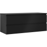 Mexen Orio koupelnová skříňka pod umyvadlo 120 cm s deskou, 2 zásuvky, černý mat - 91A10-12047-2-BFFC71