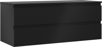 Mexen Orio koupelnová skříňka pod umyvadlo 120 cm s deskou, 2 zásuvky, černý mat - 91A10-12047-2-BFFC71