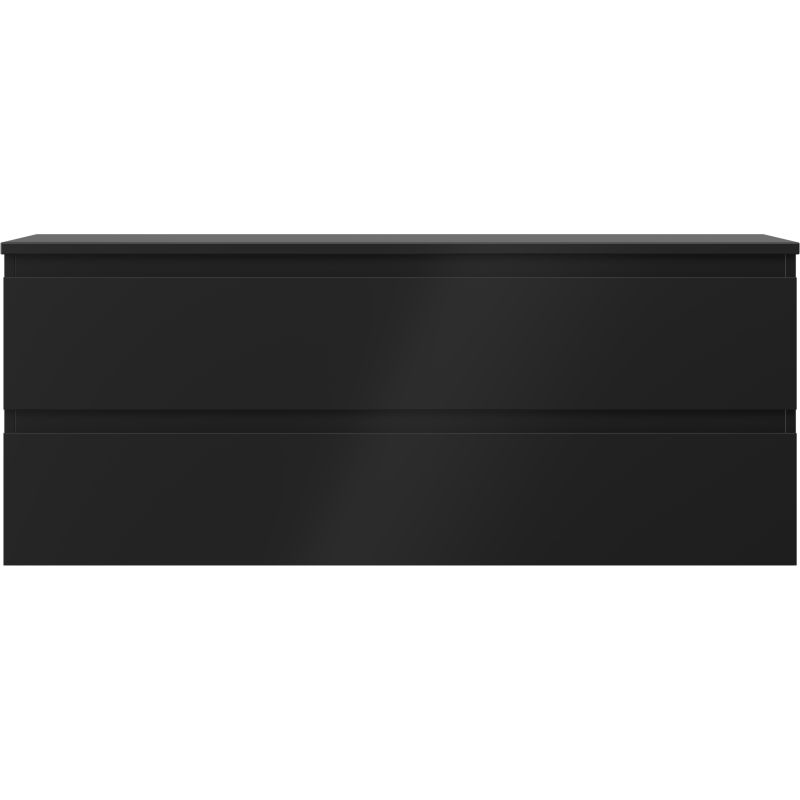 Mexen Orio koupelnová skříňka pod umyvadlo 120 cm s deskou, 2 zásuvky, černý mat - 91A10-12047-2-BFFC71