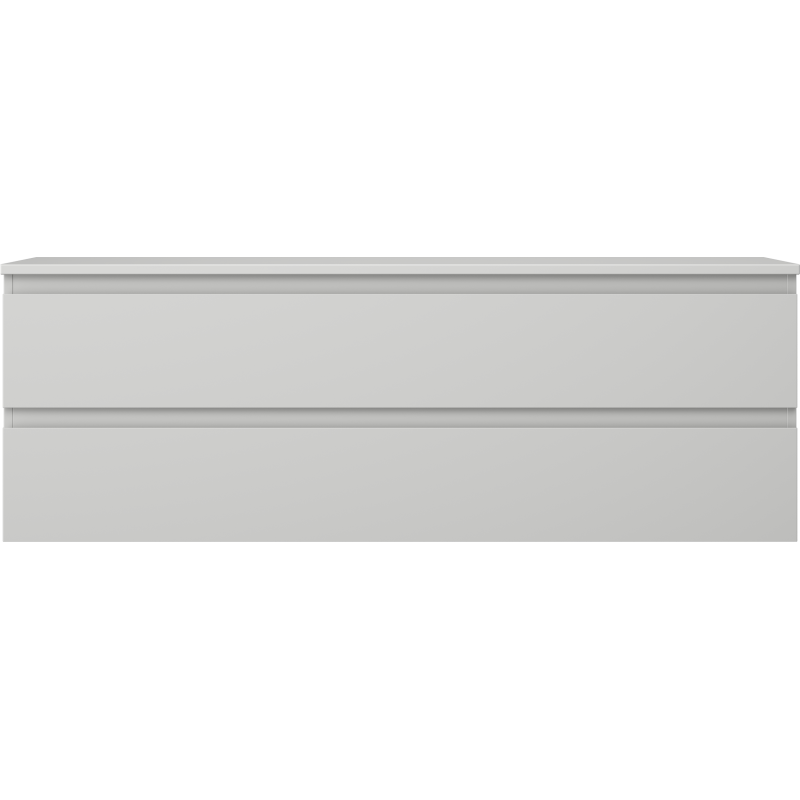 Mexen Orio koupelnová skříňka pod umyvadlo 140 cm s deskou, 2 zásuvky, šedá matná - 91A10-14047-2-BFFC62
