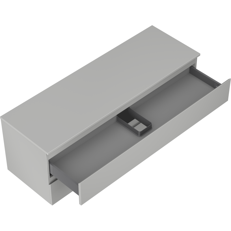 Mexen Orio koupelnová skříňka pod umyvadlo 140 cm s deskou, 2 zásuvky, šedá matná - 91A10-14047-2-BFFC62