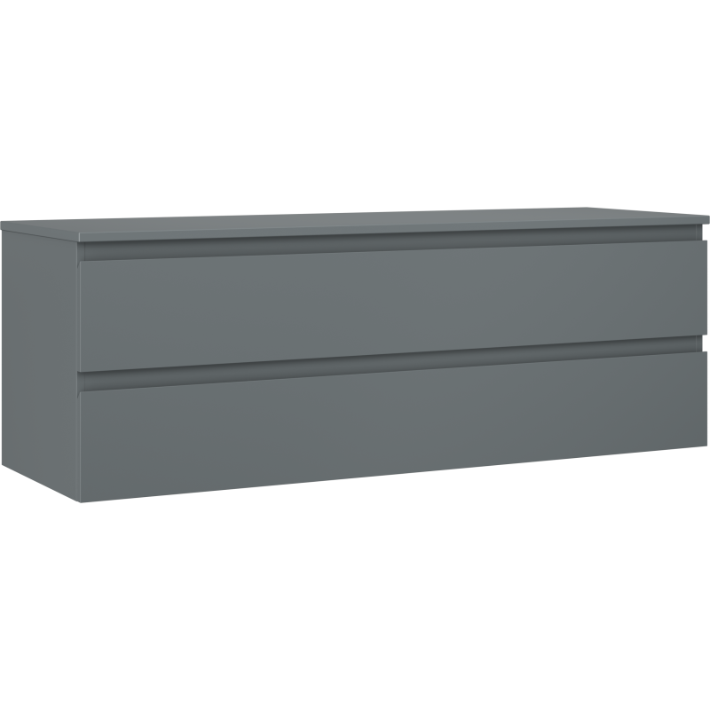 Mexen Orio koupelnová skříňka 140 cm s deskou, 2 zásuvky, grafit mat - 91A10-14047-2-BFFC66