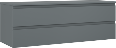 Mexen Orio koupelnová skříňka 140 cm s deskou, 2 zásuvky, grafit mat - 91A10-14047-2-BFFC66