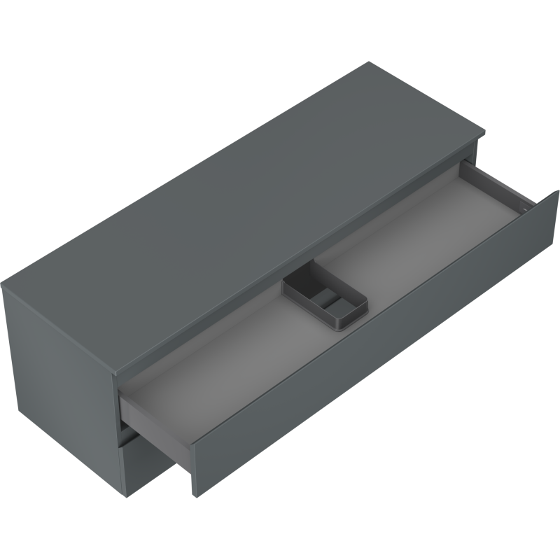 Mexen Orio koupelnová skříňka 140 cm s deskou, 2 zásuvky, grafit mat - 91A10-14047-2-BFFC66