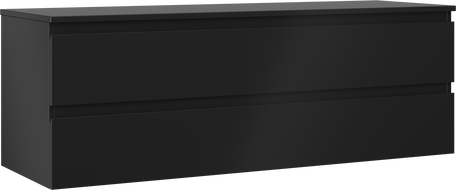 Mexen Orio koupelnová skříňka pod umyvadlo 140 cm s deskou, 2 zásuvky, černá mat - 91A10-14047-2-BFFC71