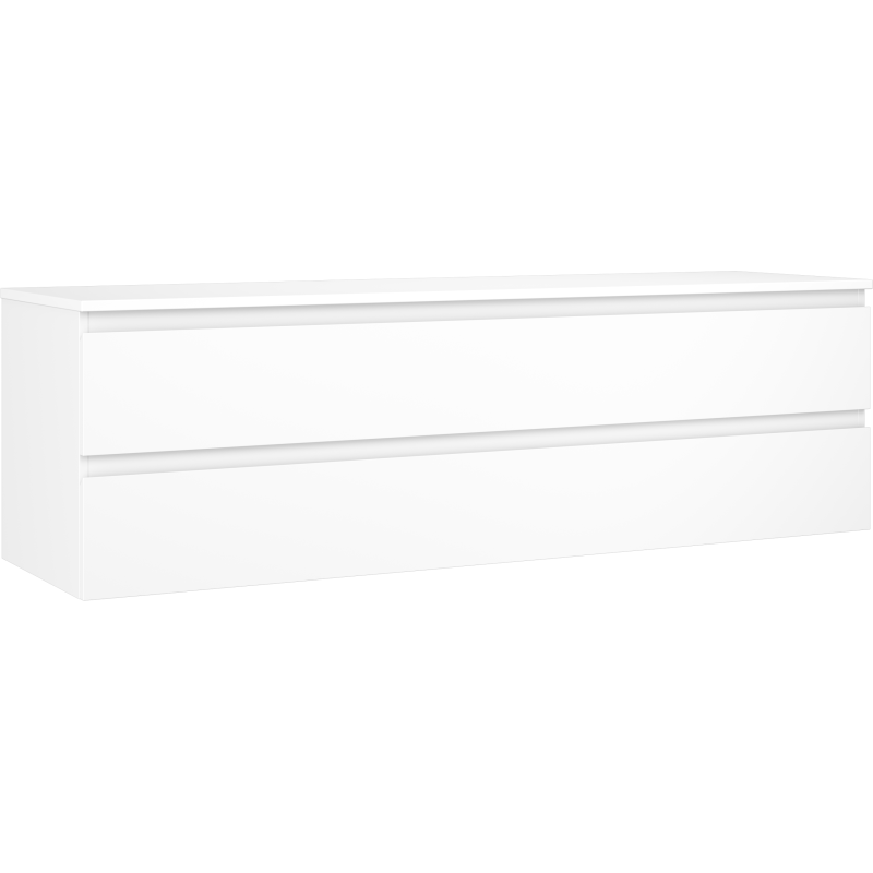 Mexen Orio koupelnová skříňka pod umyvadlo 160 cm s deskou, 2 zásuvky, bílá matná - 91A10-16047-2-BFFC01